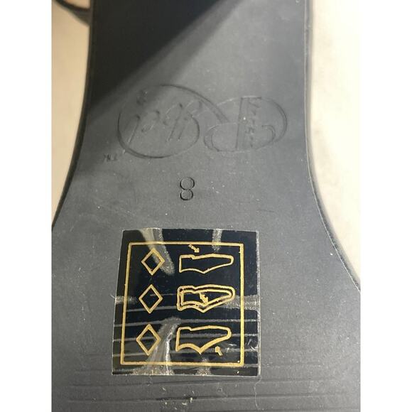 Modern Rebel Black Strappy Chunky Block Heel Sandals Women's Size 8 Open Toe - Picture 11 of 12